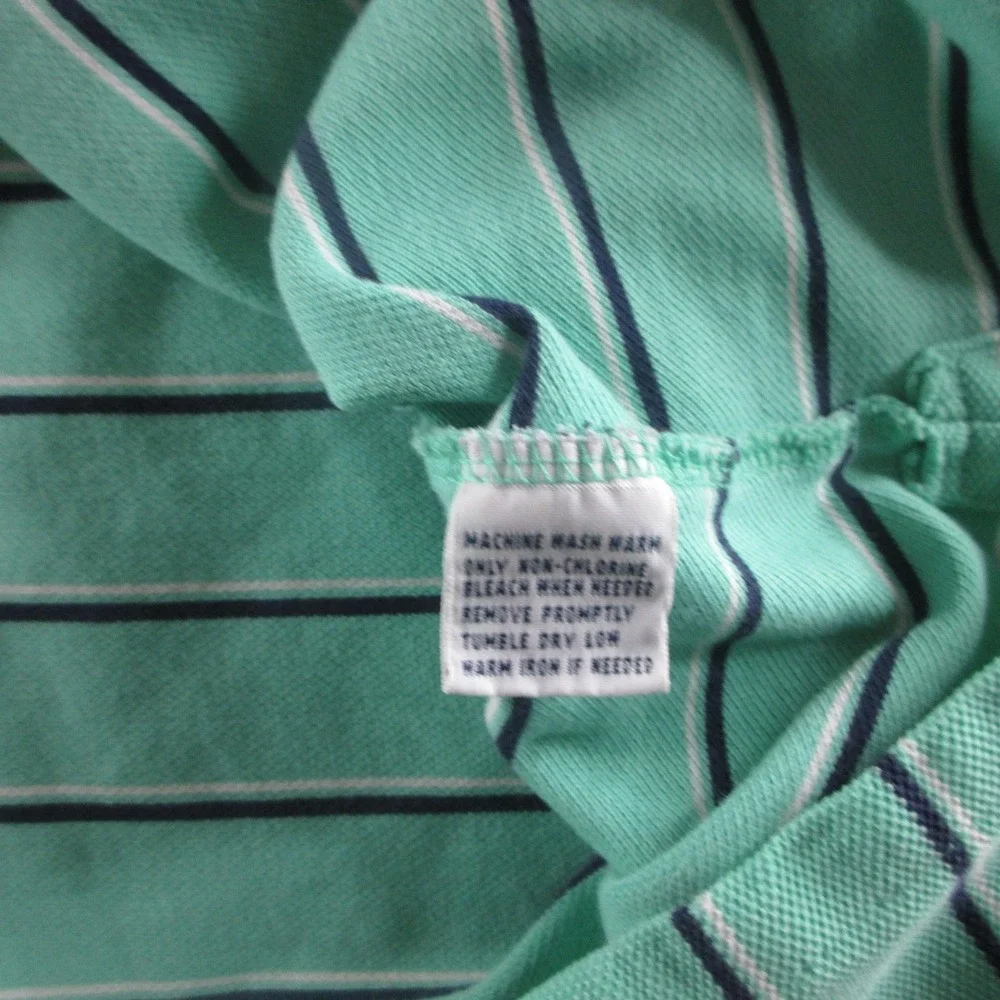 Polo Ralph Lauren Polo Shirt Mens XL Green Striped Short Sleeve Cotton Logo